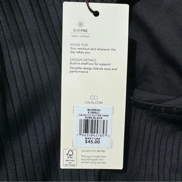 NWT Calia cutout ribbed workout tank top - Picture 5 of 5
